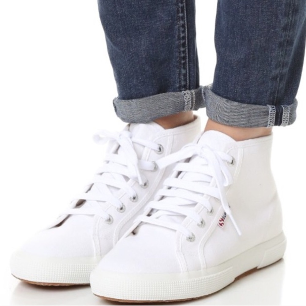 White High Top Superga Sneakers